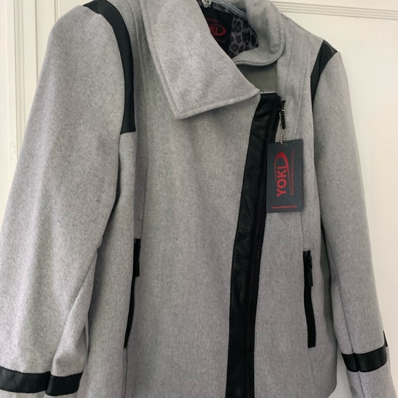 YOKI JUNIOR  HTHR  GREY  GIRLS JACKET S  L - Picture 1 of 9